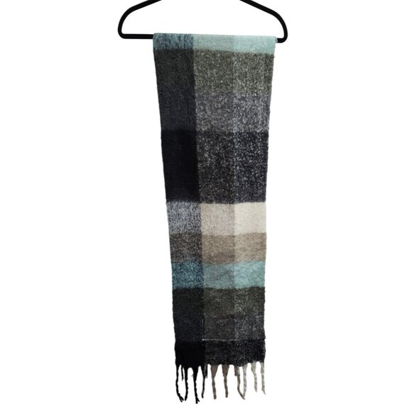 Acne Studios Multicolor Mohair Checked Scarf - Picture 5 of 7